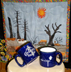 Wall hanging and cups